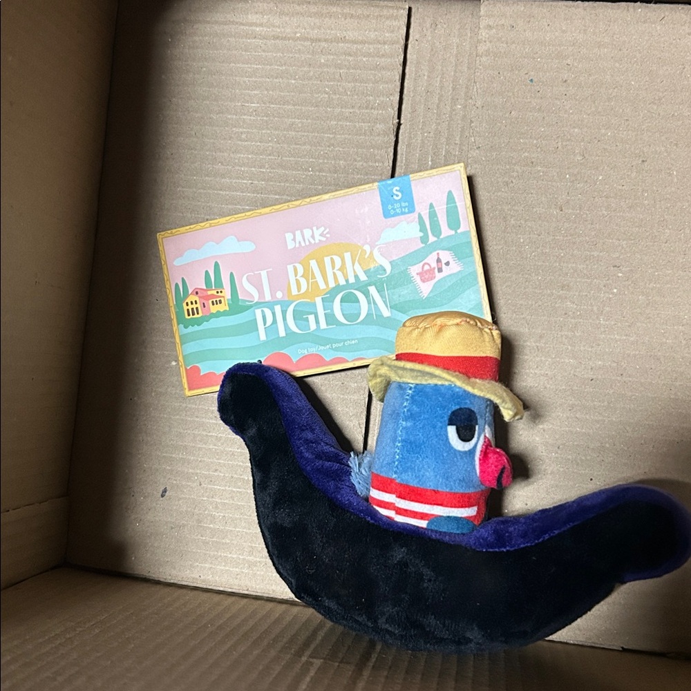 Bark Box Small St Bark's Pigeon Plush Dog Toy Multi-Part Crinkle Squeakers New
